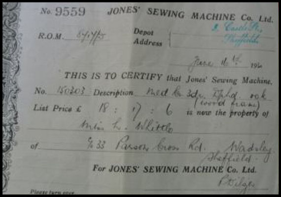 Bill of Sale - Jones # 150.303 MEDIUM CS - (June 16th 1930)