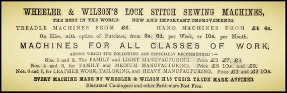 Advertisement  November 1878