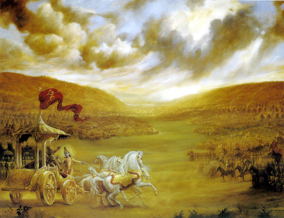 Sri Krishna on the Battlefield of Kuruksetra 5000 years ago