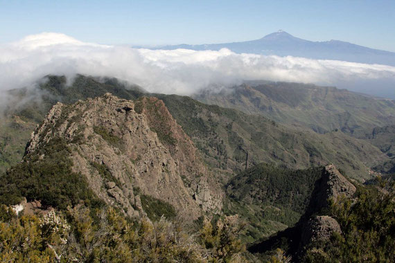 Blick vom Cumbre Tajaqué La Gomera