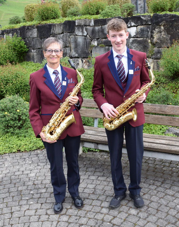 v.l.n.r. Vreni Gander, Aaron Scheuber