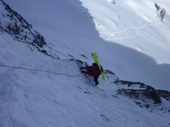 Skitour, Ruchstock, Isenthal, Zentralschweiz, Felsriegel