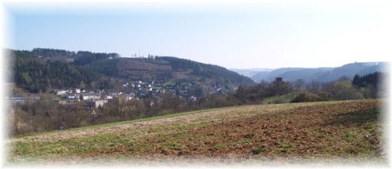 Blick von Scheuren in das Oleftal Richtung Wiesgen