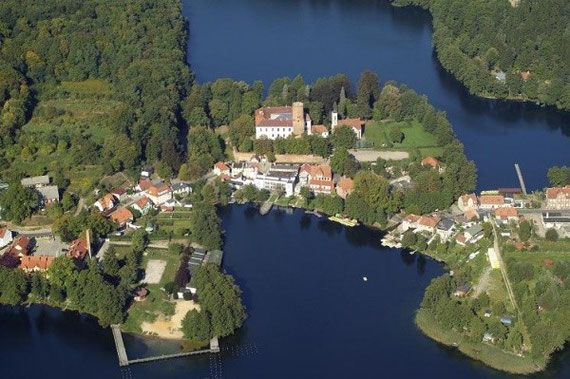 Łagów aus der Vogelsperspektive. Widok z lotu ptaka
