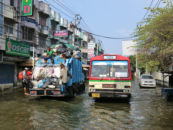タイ・バンコク2011年洪水のようす