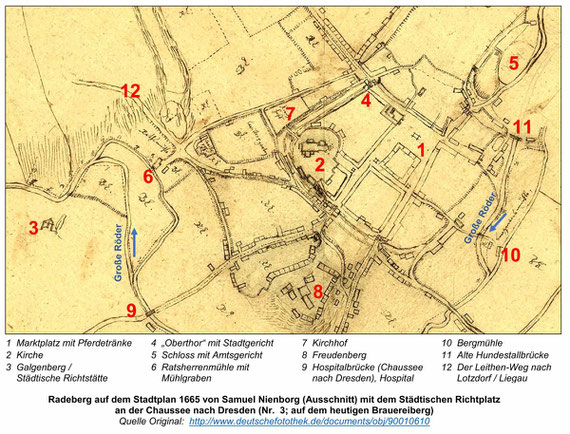 Richtplatz des Amtes Radeberg und Richtplatz der Stadt Radeberg 1665