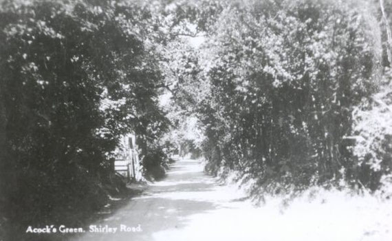 Shirley Road before it was widened