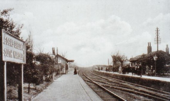 Acocks Green station in 1905, just before it was enlarged