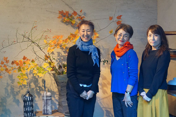 陶芸　陶芸家　仲本律子　笠間市　紅葉　自宅展