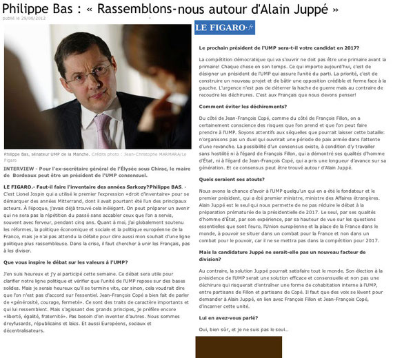 Tribune de Philippe Bas dans le Figaro.fr le 29/06/2012