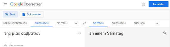 Sabbat Auferstehung Google Übersetzung