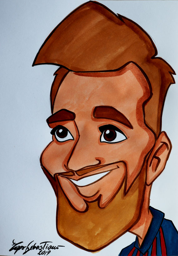 CARTOON DI Lionel Messi - Calciatore del Barcellona Calcio