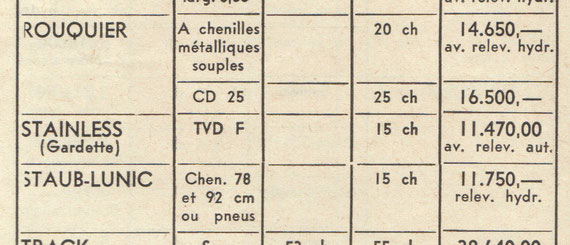 Septembre 1960 tracteur chenilles diesel