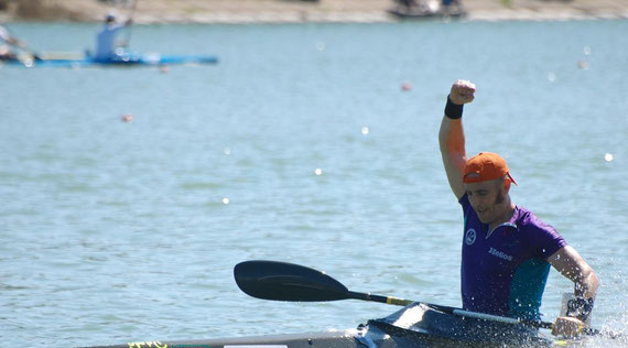 Medran celebrando su título de campeón de Invierno Master