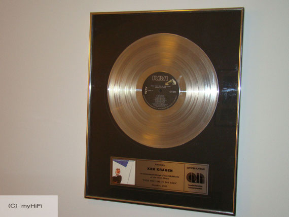 Platin Schallplatte KEN KRAGEN als Manager