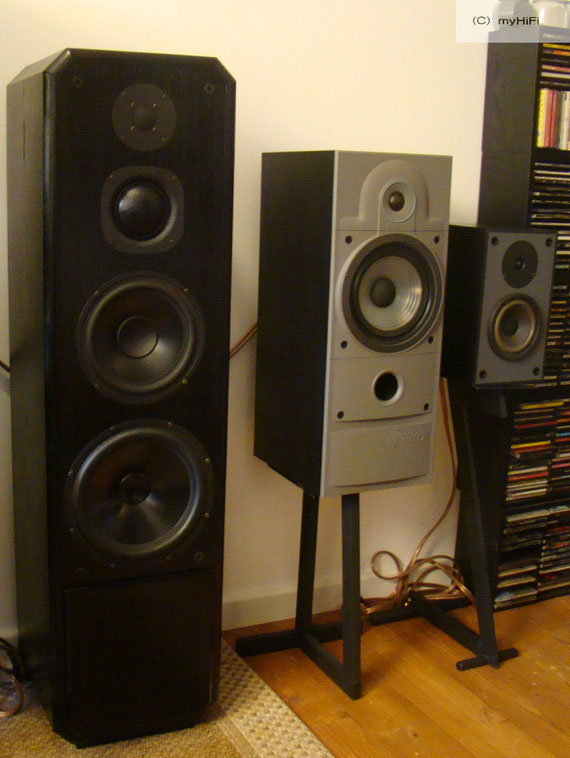 Pilot CD 1001 (links, außen), Energy 4.1 (Mitte)