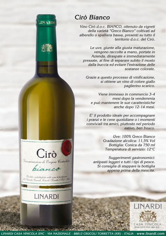 Scheda Cirò Bianco Linardi Wines