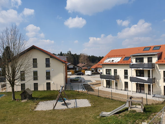 Ausblick vom Balkon der ambulanten Wohngemeinschaft in Richtung Osten