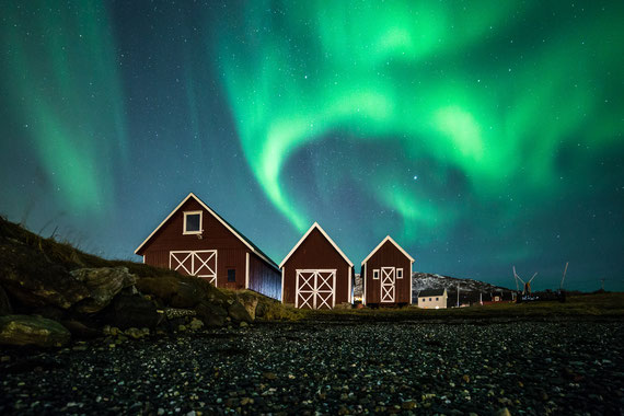 Norwegen Tromsö Polarlicht Hütten