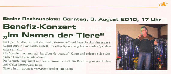 Zeitschrift: "Panorama"- Juli 2010