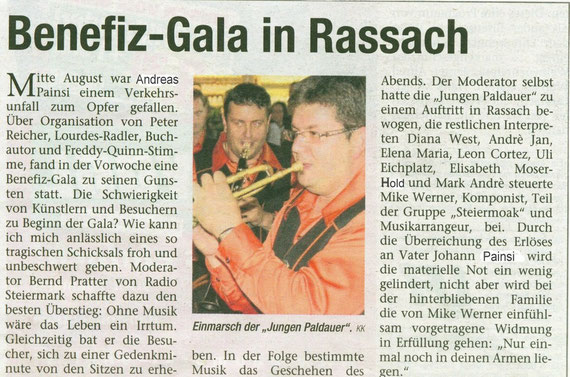 Zeitungsbericht: "Woche" vom 30.9.2010