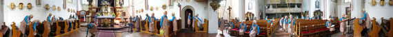 360 * Panorama / Mesnerin in der Pfarrkirche St. Laurenz