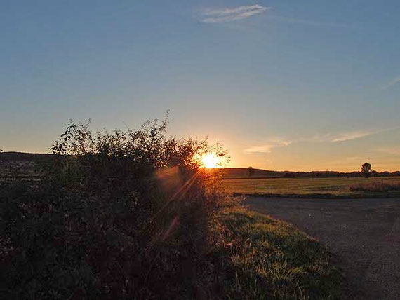 Sonnenuntergang bei Melchingen auf der Schwäbischen Alb