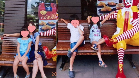 タイに旅行に行ったときの家族写真です。2児の母やってます