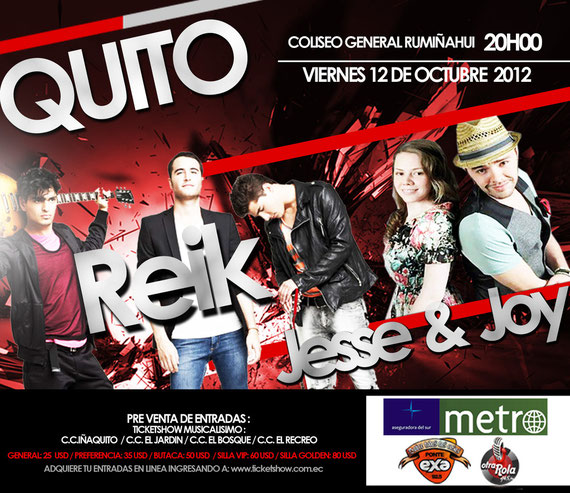 REIK Y JESSE & JOY EN QUITO Y GUAYAQUIL