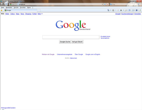 Internet Explorer 8 (vereinfacht)