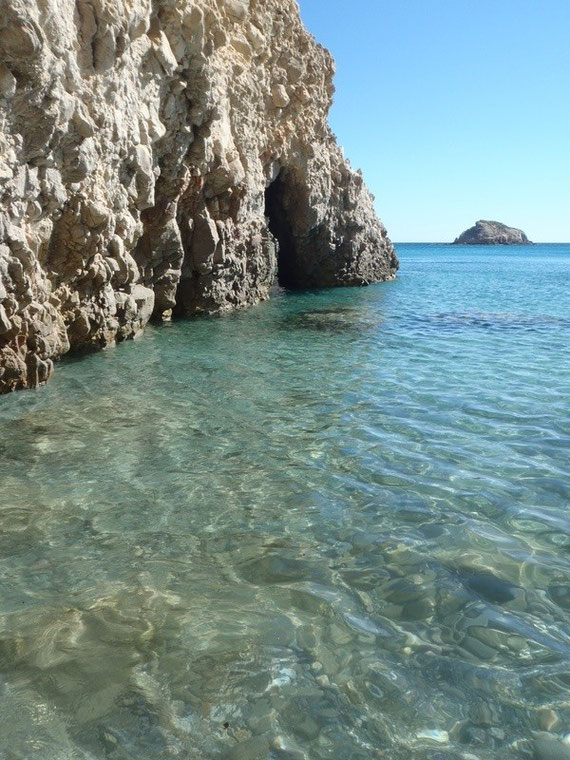 Tsigrado beach, Milos, Cyclades, Greece.