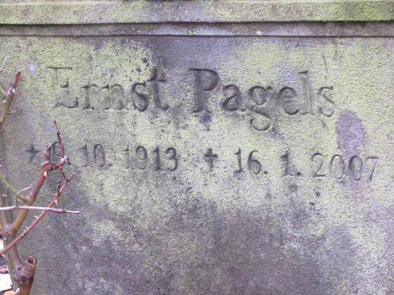 Das Grab von Ernst Pagels