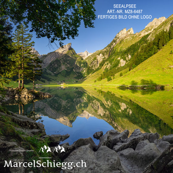 Marcel Schiegg, Marcel Schiegg Fotografie, Wandbild, Wandbilder, Wanddekoration, Leinwandbild, AluDibond, Seealpsee, Alpstein, Alpsteinfotograf