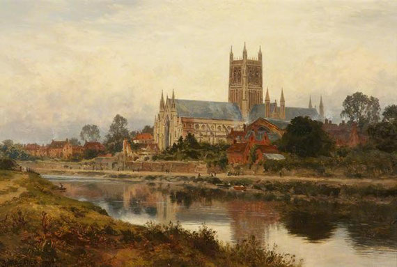 Worcester Cathedral (1897), de B. W. Leader.