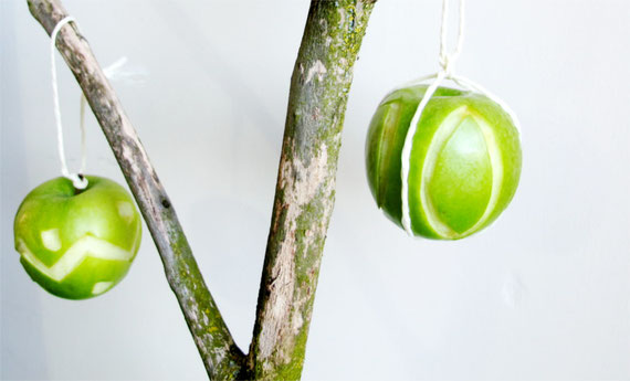 Beatrice Winkel - Grüner essbarer Osterschmuck aus Äpfeln