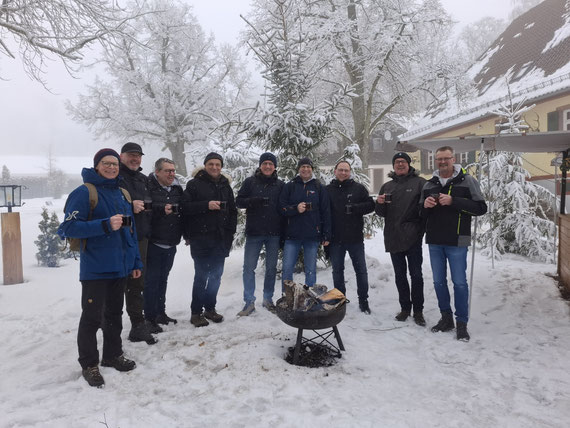 ... eine verdiente Stärkung im Schnee!