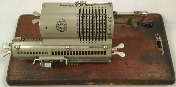 BRUNSVIGA SYSTEM TRINKS, modelo MA, Grimme, Natalis & Co, s/n 71186, capacidad 9x10x18, año 1910, 32x11x10 cm