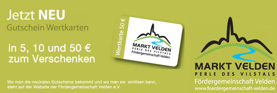 Werbung für Velden-Gutschein