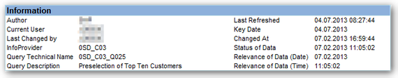 SAP Analysis for Office: BEx Analyzer Information