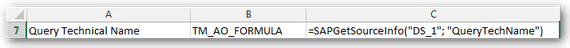 Analysis for Office SAPGetInfoLabel & SAPGetSourceInfo