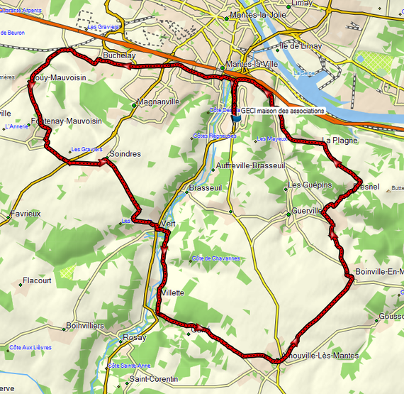 Boucles du Mantois, circuit 30 km