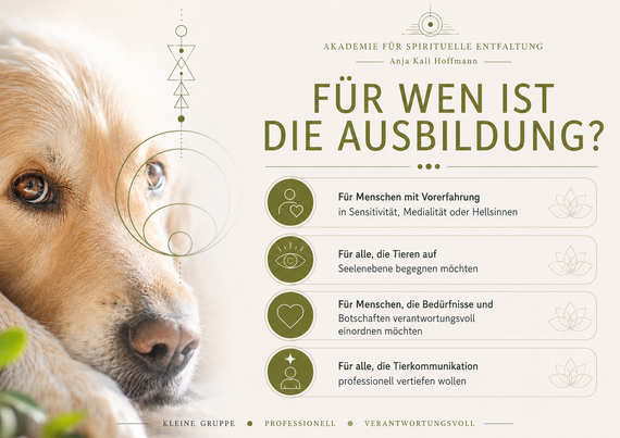 Tierkommunikation Ausbildung für Menschen mit Vorerfahrung in Sensitivität Medialität und Hellsinnen