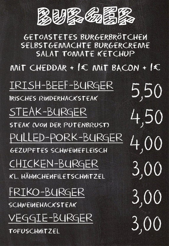 Oetzbach Burger Preisliste 