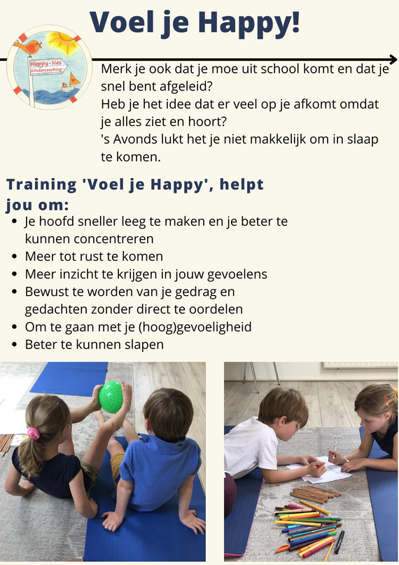 Mindfulness training van Happy-Nes Kindercoaching bij Montessori in Breda 