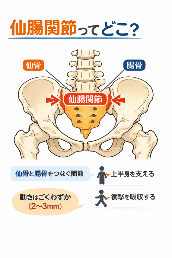 仙腸関節のイラスト