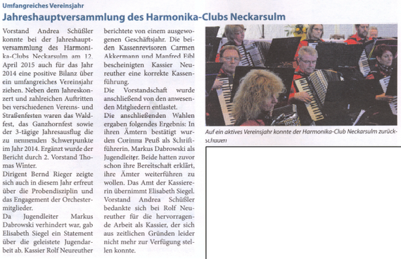 Neckarsulmer Woche, 23. April 2015