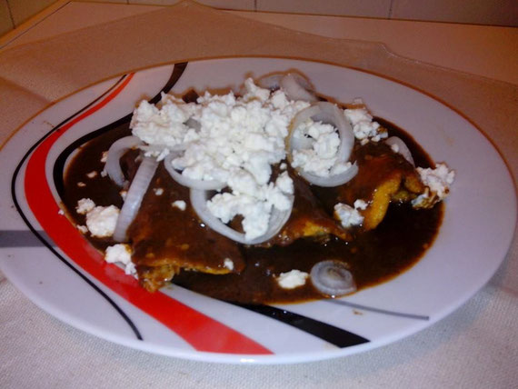 enchiladas rellenas de pollo
