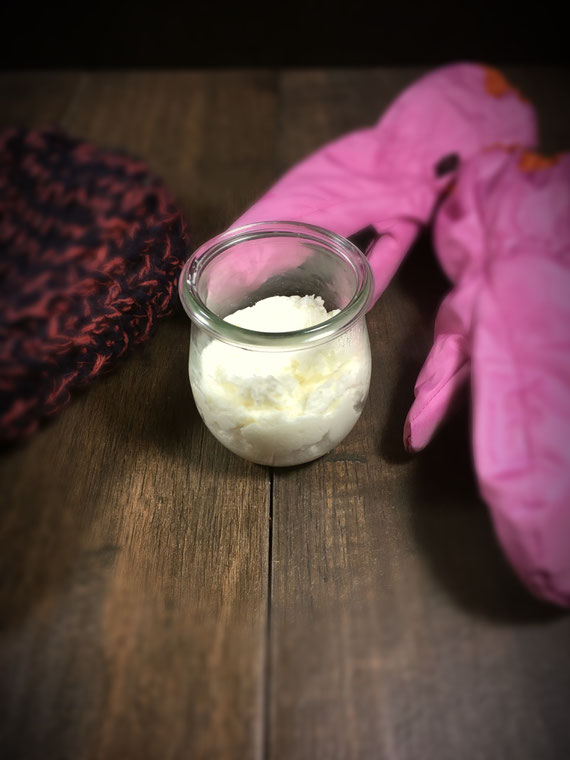 Wind- und Wettercreme für empfindliche Haut bei kaltem Wetter oder Wind aus dem Thermomix, Naturkosmetik vegan