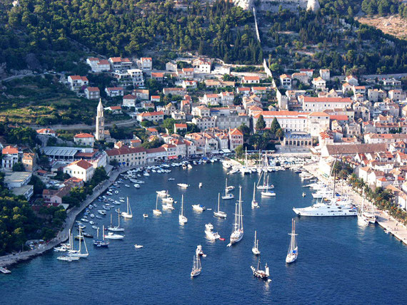 The harbour in Hvar