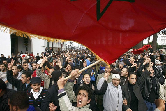 Thousands of protesters take to the streets to demand that Morocco's ruler, King Mohammed VI, give up some of his powers, dismiss the government and clamp down on corruption. (Luis Sinco, Los Angeles Times / February 20, 2011